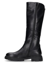 +Size TONIA - stivale alto nero con tacco e banda posteriore elastica, linea taglie plus!