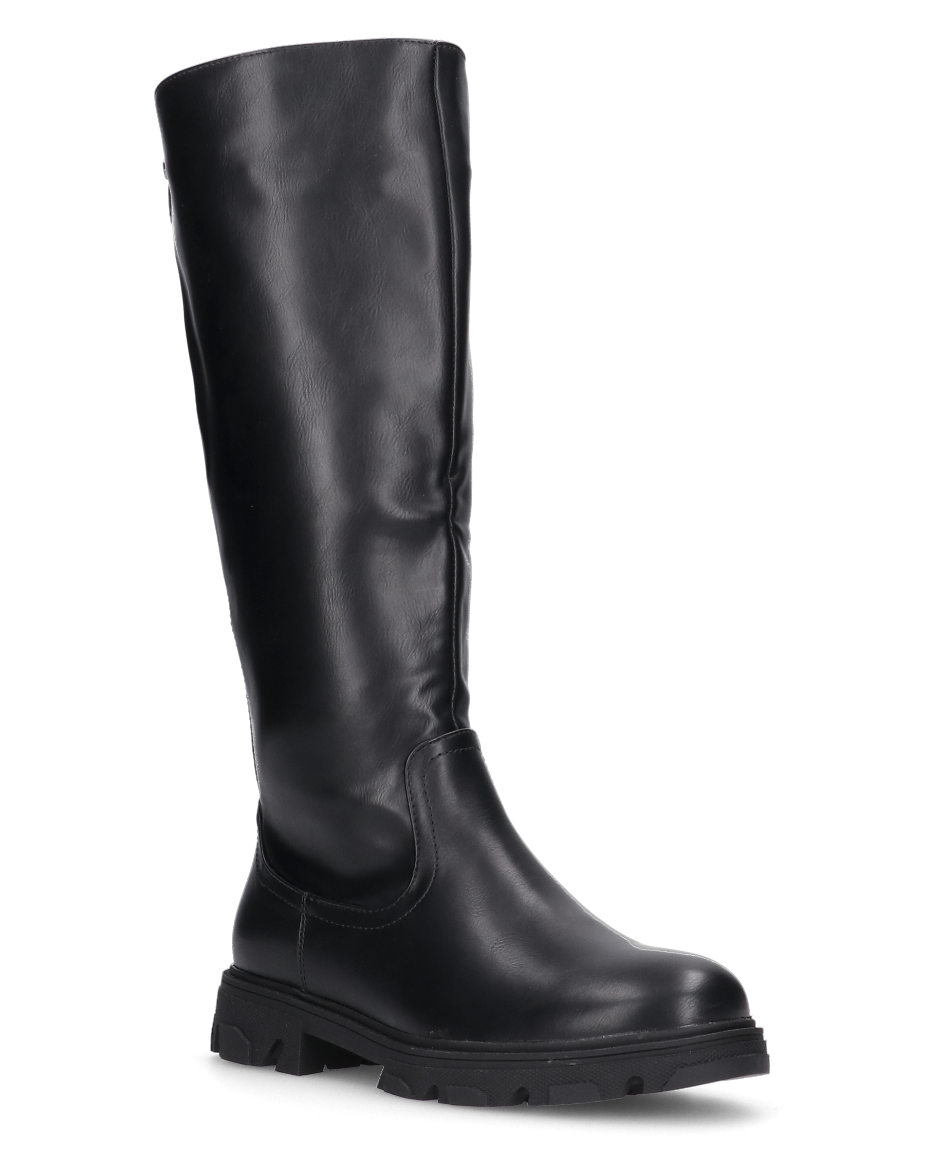 +Size TONIA - stivale alto nero con tacco e banda posteriore elastica, linea taglie plus!