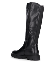 +Size TONIA - stivale alto nero con tacco e banda posteriore elastica, linea taglie plus!