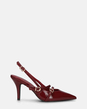 TANISHA - decolette scarpa con tacco burgundy e cinturini
