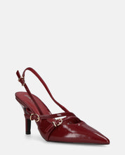 TANISHA - decolette scarpa con tacco burgundy e cinturini