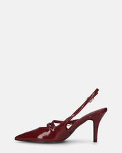 TANISHA - decolette scarpa con tacco burgundy e cinturini