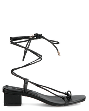 TARA - sandalo con tacco e lacci neri