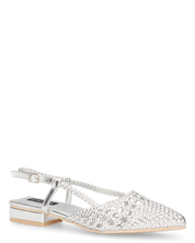 TESSY - sandali con materiale intrecciato argentato