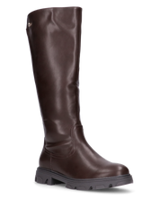 +Size TONIA - stivale alto marrone con tacco e banda posteriore elastica, linea taglie plus!