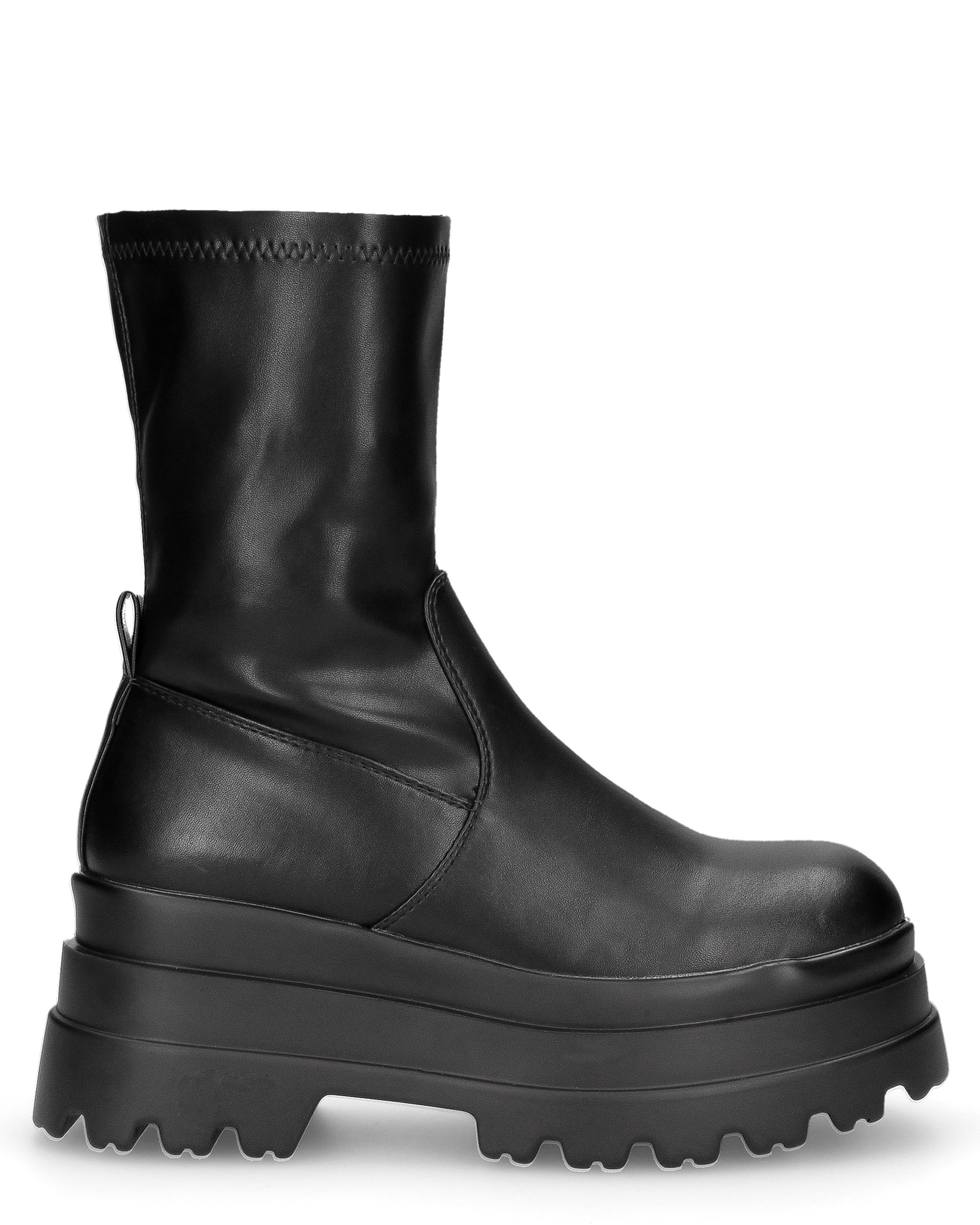 TRILLY - stivaletti platform neri con chiusura zip