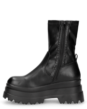 TRILLY - stivaletti platform neri con chiusura zip