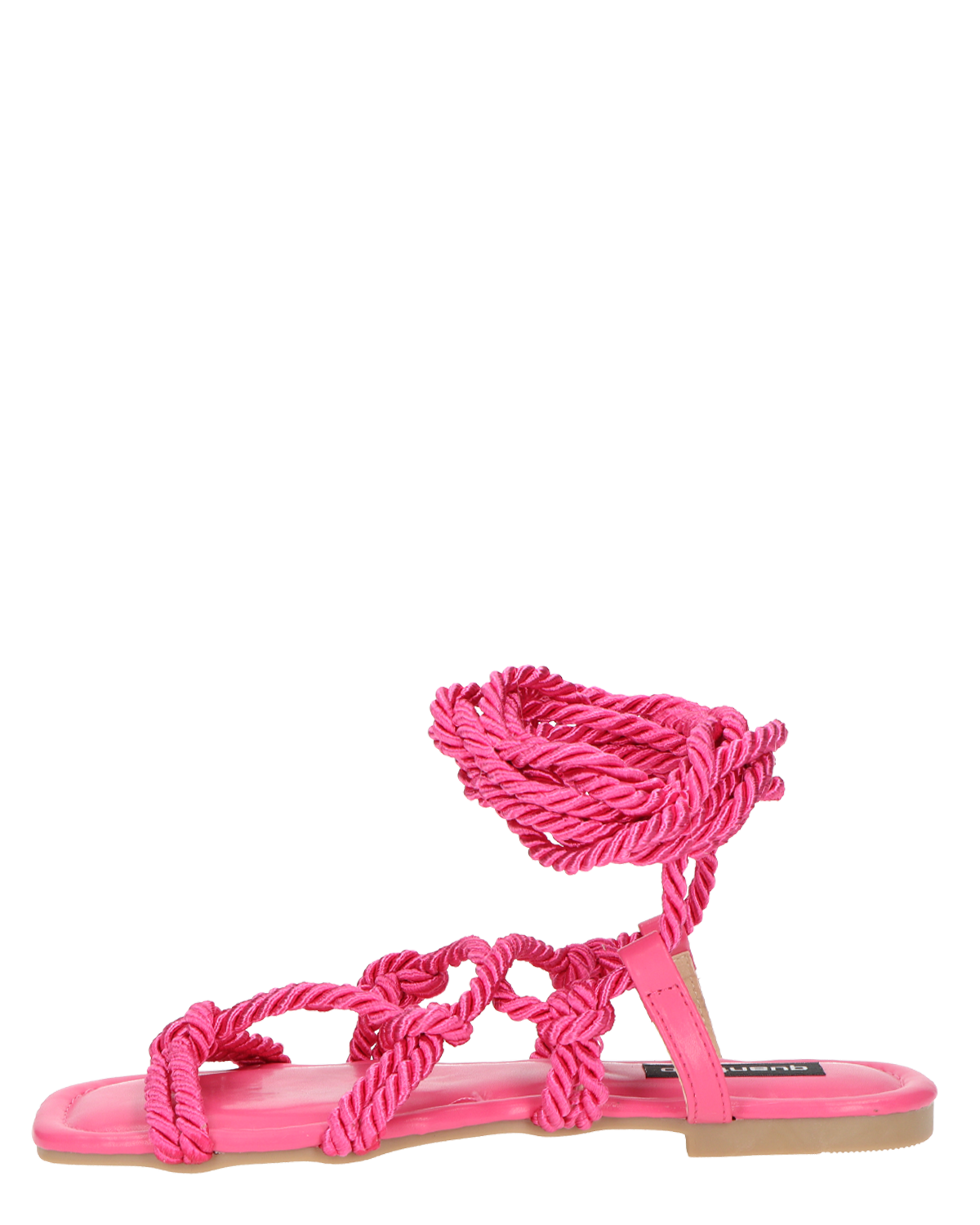 UNIQUE - sandali fucsia con lacci di corda