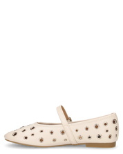 VANA - ballerine beige con occhielli metallici e soletta beige