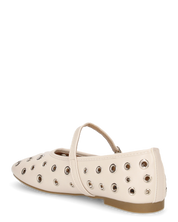 VANA - ballerine beige con occhielli metallici e soletta beige