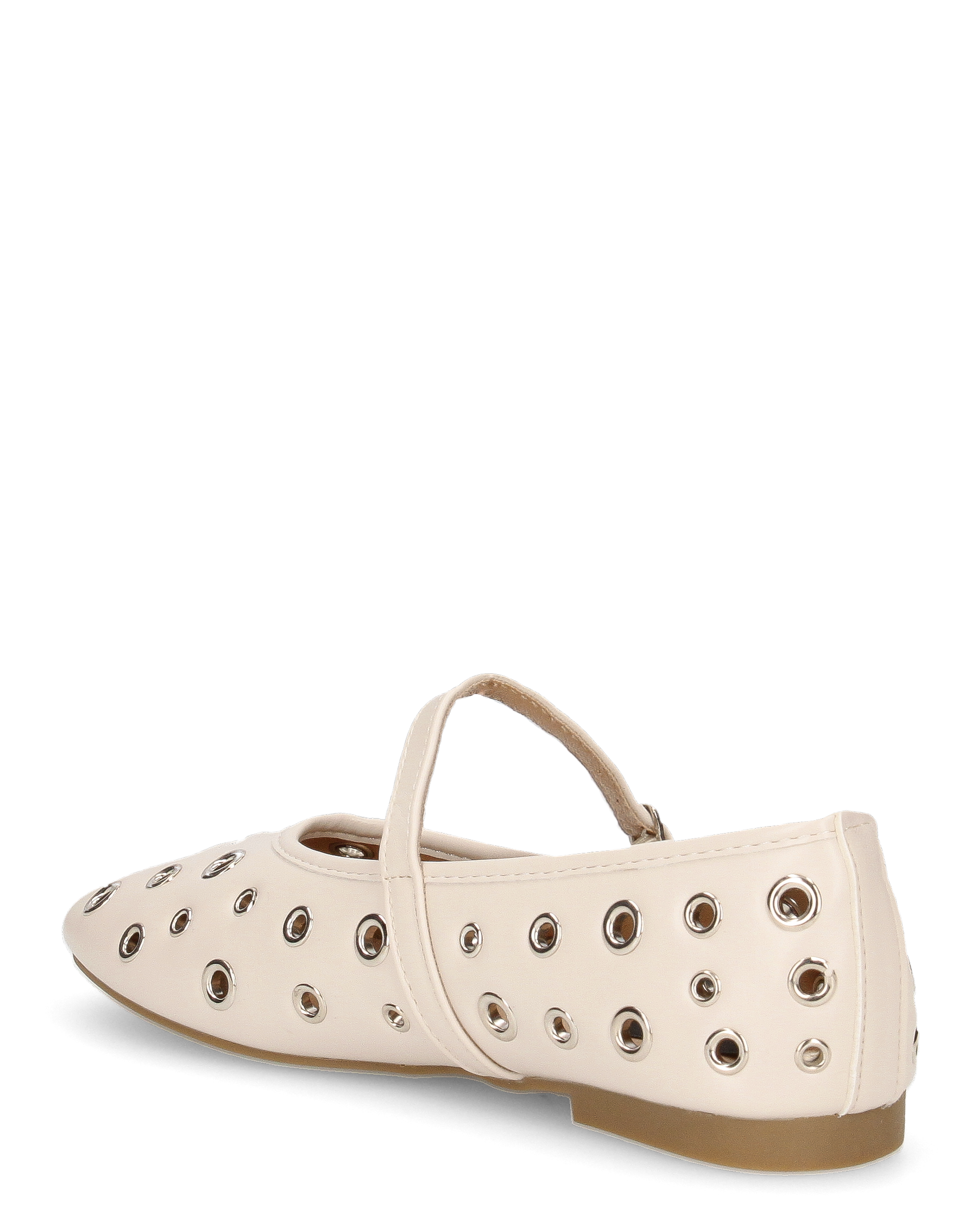 VANA - ballerine beige con occhielli metallici e soletta beige