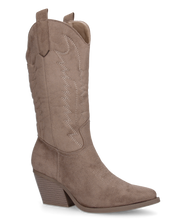 VITA - stivali camperos texani in tessuto scamosciato khaki