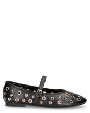 VANA - ballerine nere con occhielli metallici e soletta beige