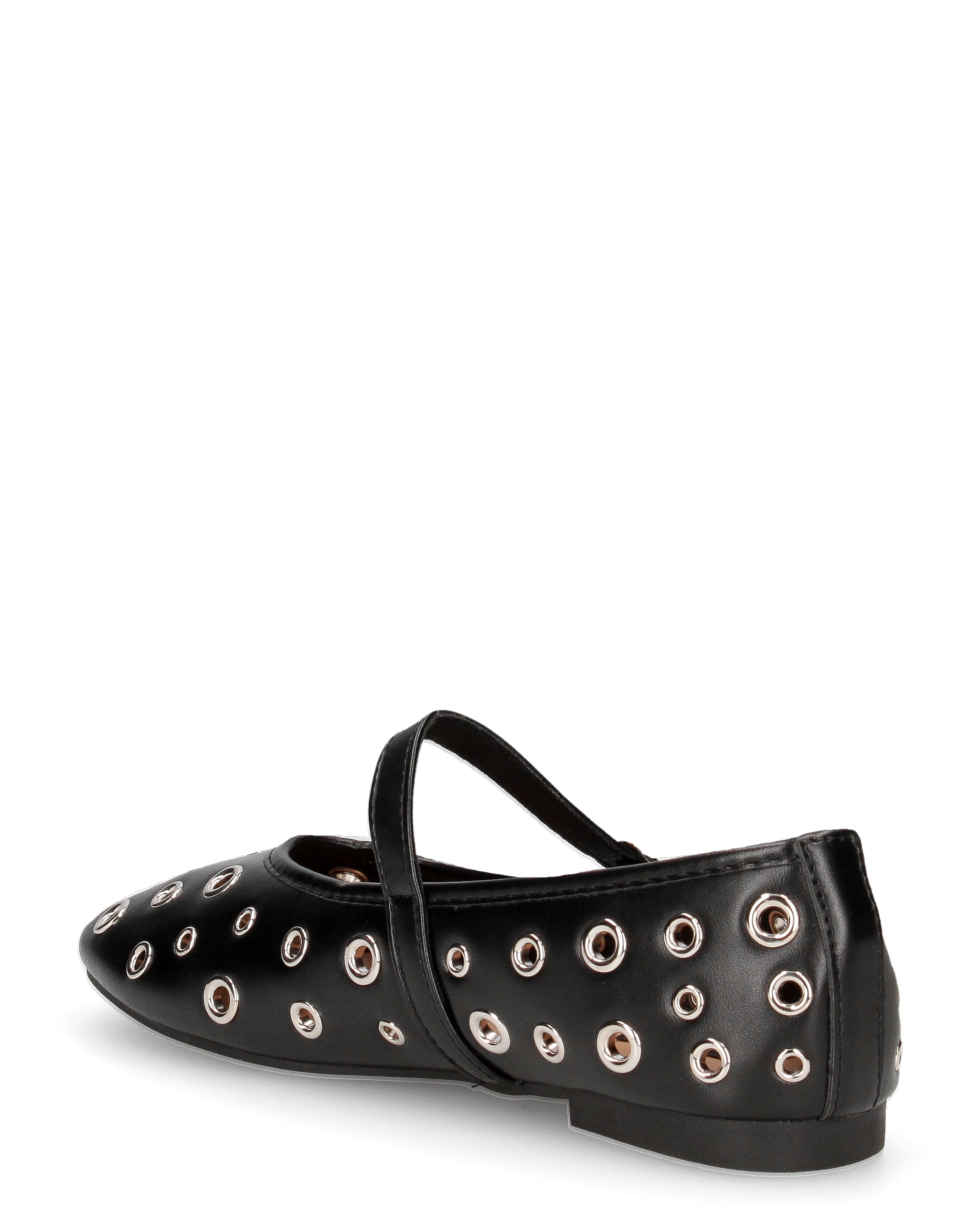 VANA - ballerine nere con occhielli metallici e soletta beige