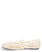 VITTORIA - ballerine beige in pizzo con fiocco