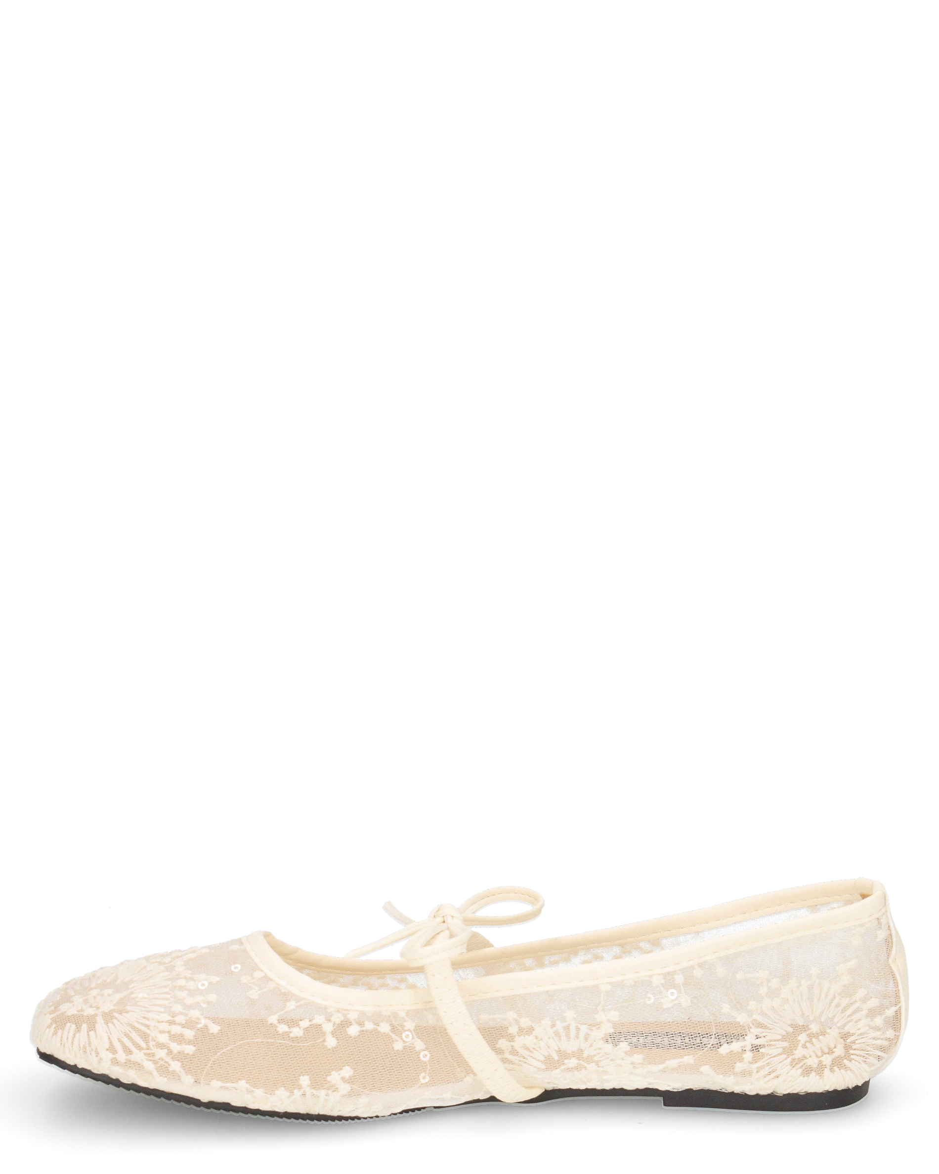 VITTORIA - ballerine beige in pizzo con fiocco