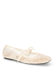 VITTORIA - ballerine beige in pizzo con fiocco