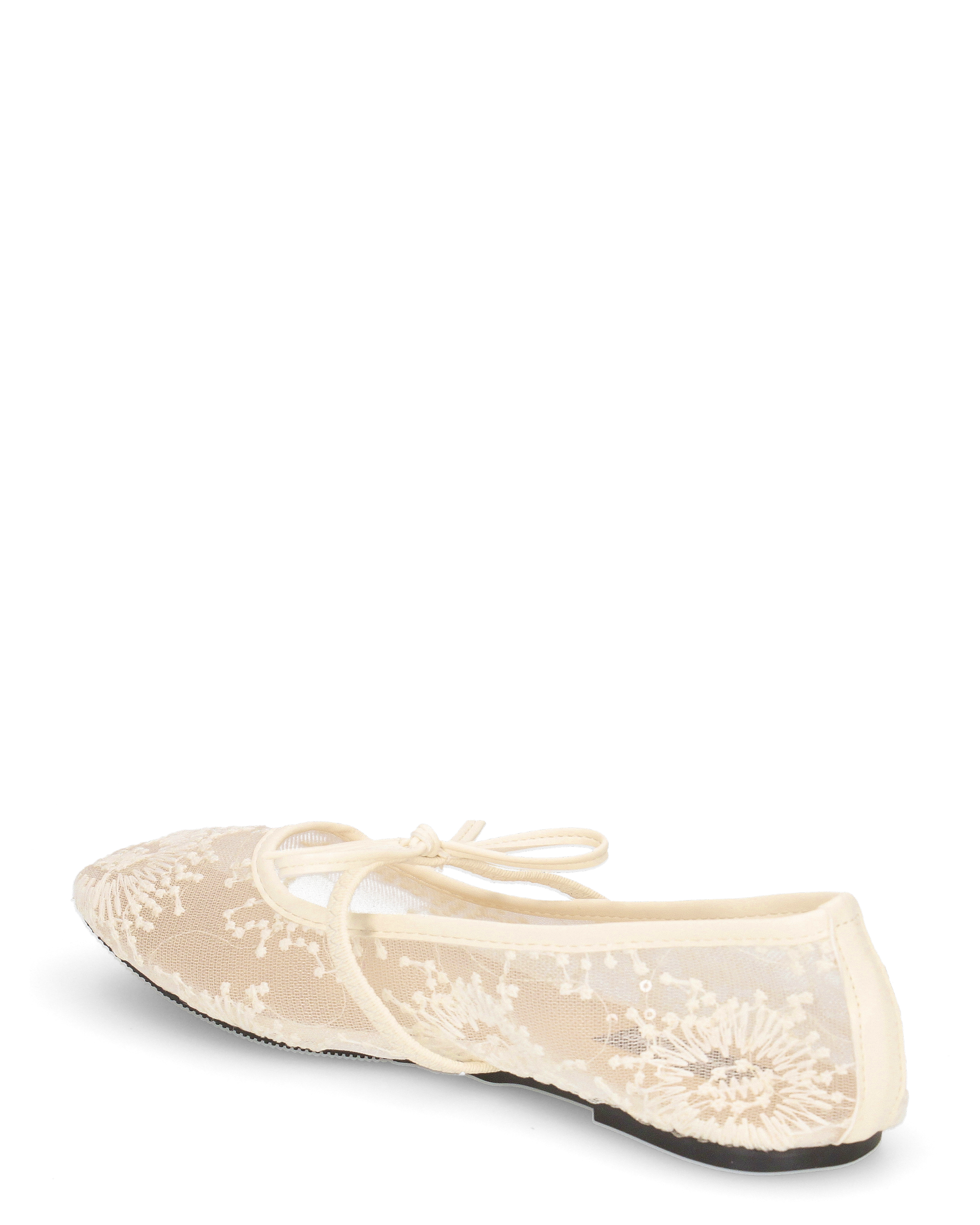 VITTORIA - ballerine beige in pizzo con fiocco