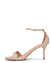 ELIN - sandali con tacco a spillo in ecopelle beige con cinturino