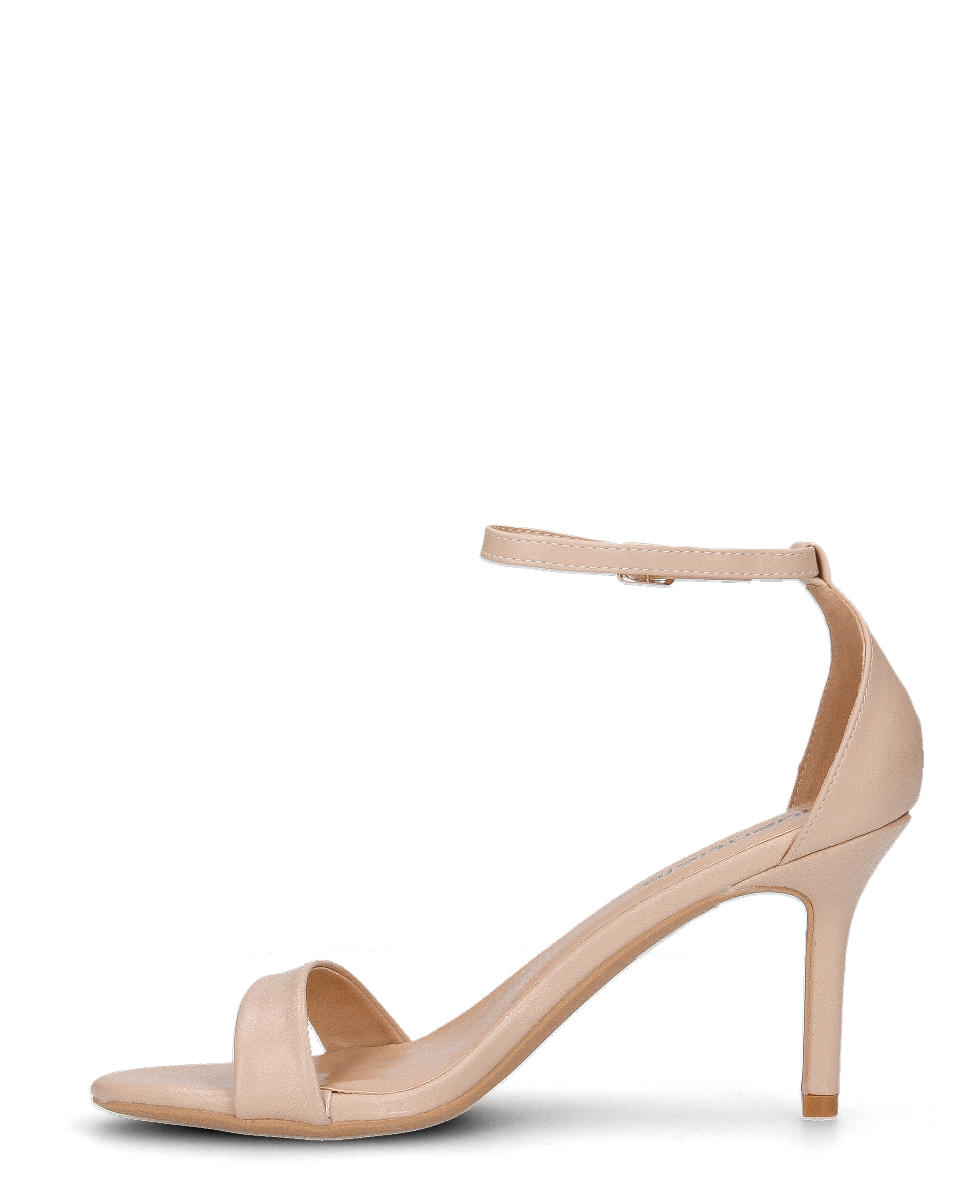 ELIN - sandali con tacco a spillo in ecopelle beige con cinturino