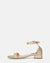 WANDA - sandali con tacco basso in glitter oro