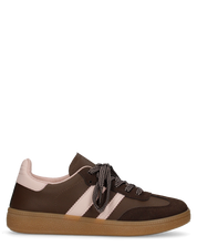 WILLOW - sneakers marroni con dettagli rosa