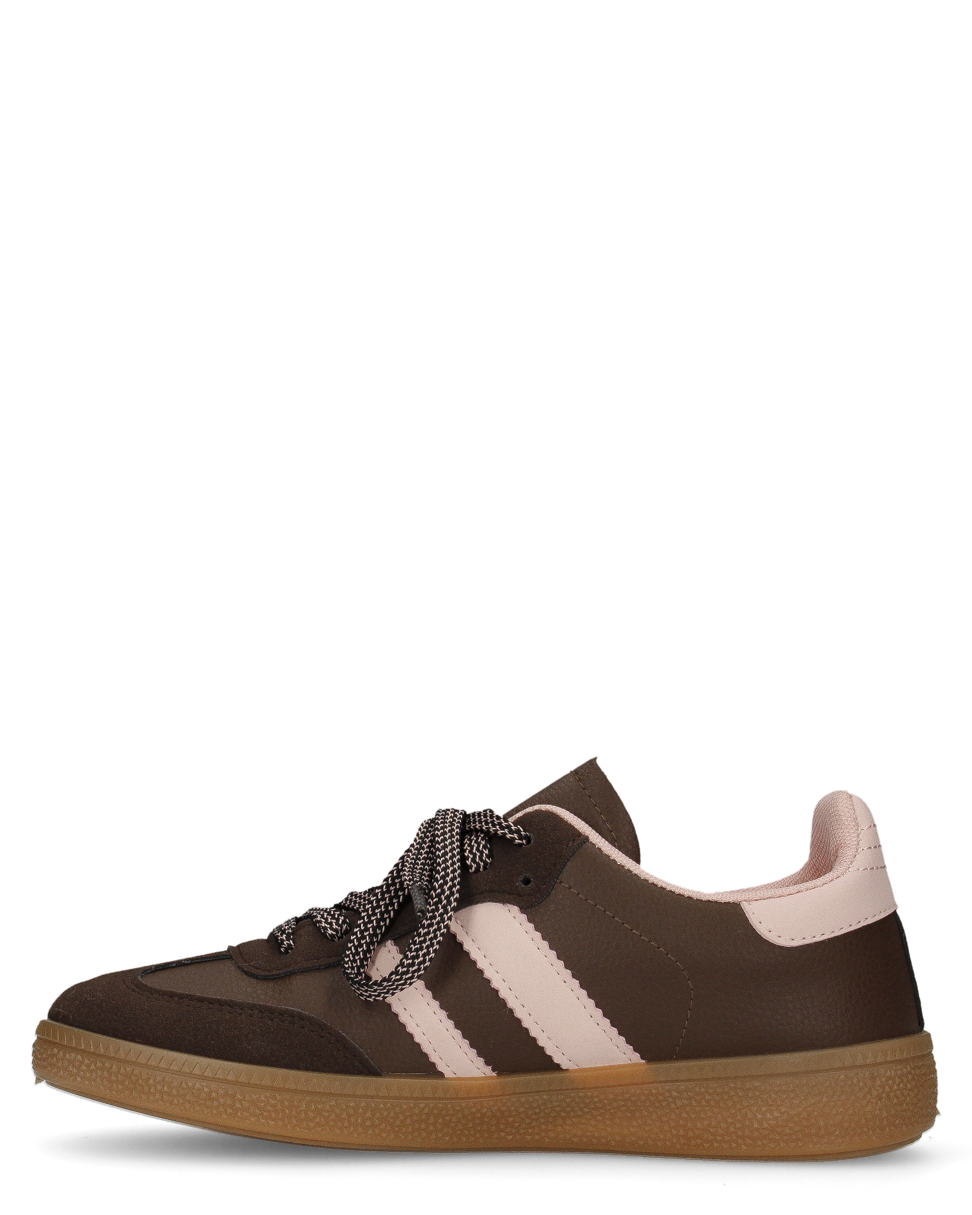 WILLOW - sneakers marroni con dettagli rosa