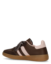 WILLOW - sneakers marroni con dettagli rosa