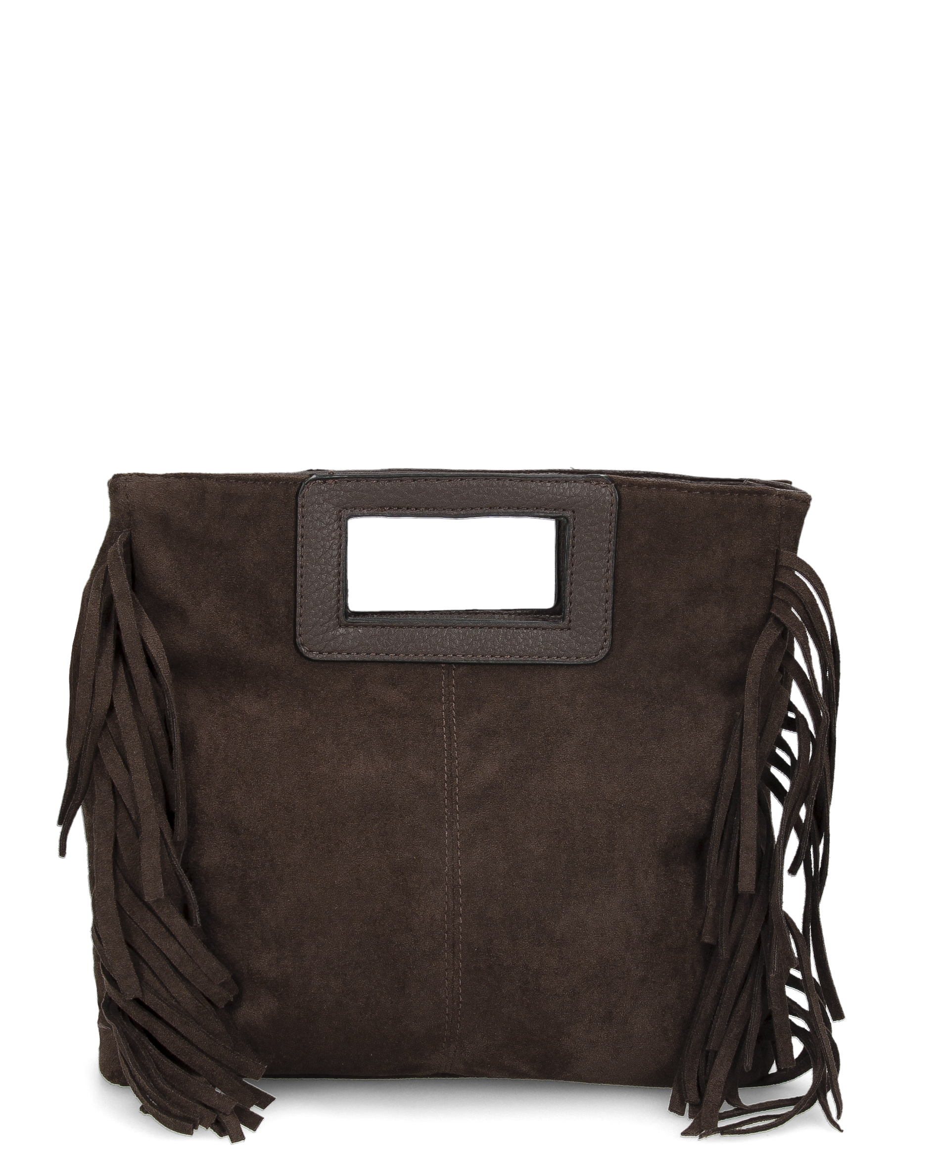 WILMA - borsa marrone scuro squadrata con tracolla removibile.