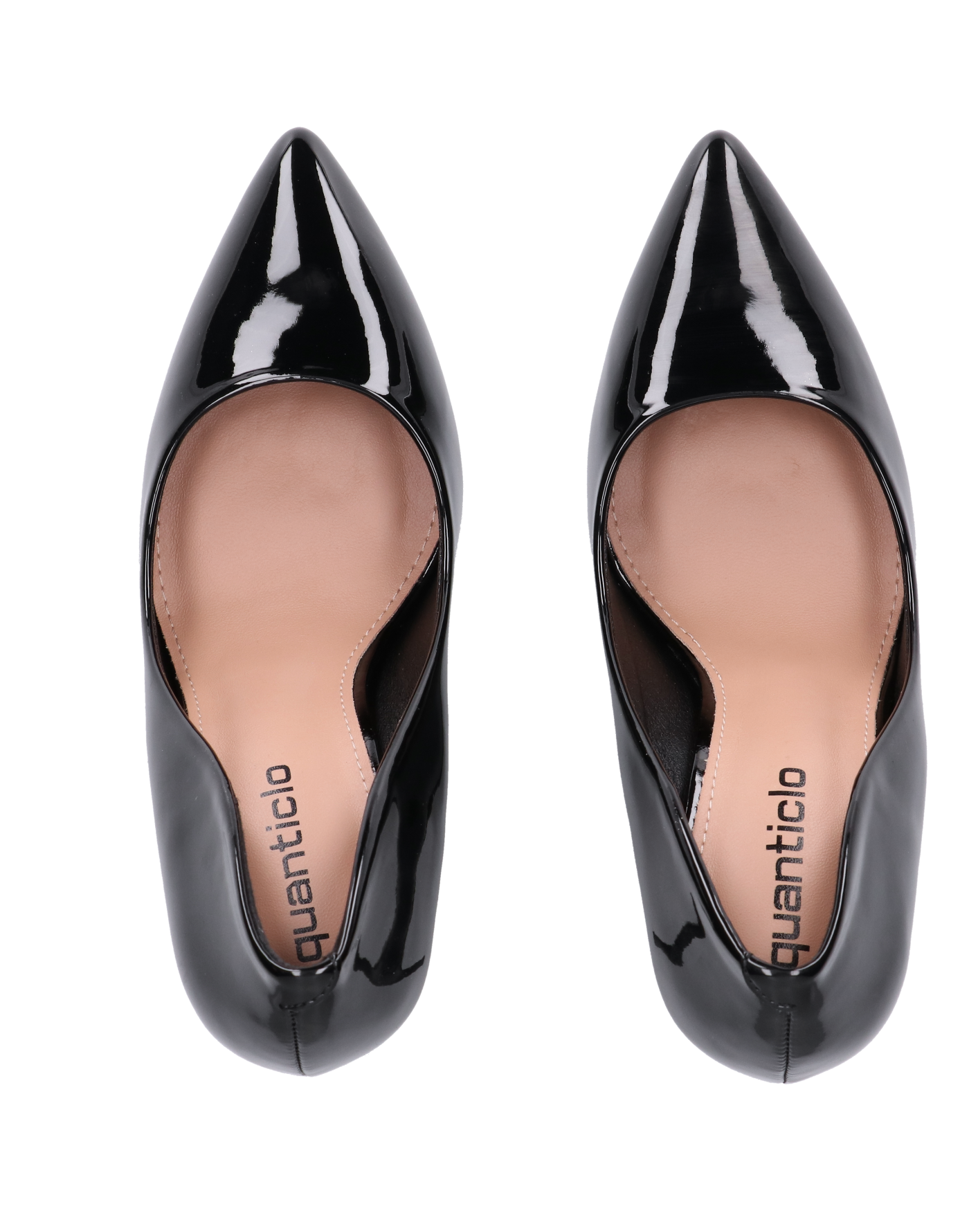 ZAIG - décolleté in glassy nero con tacco a spillo
