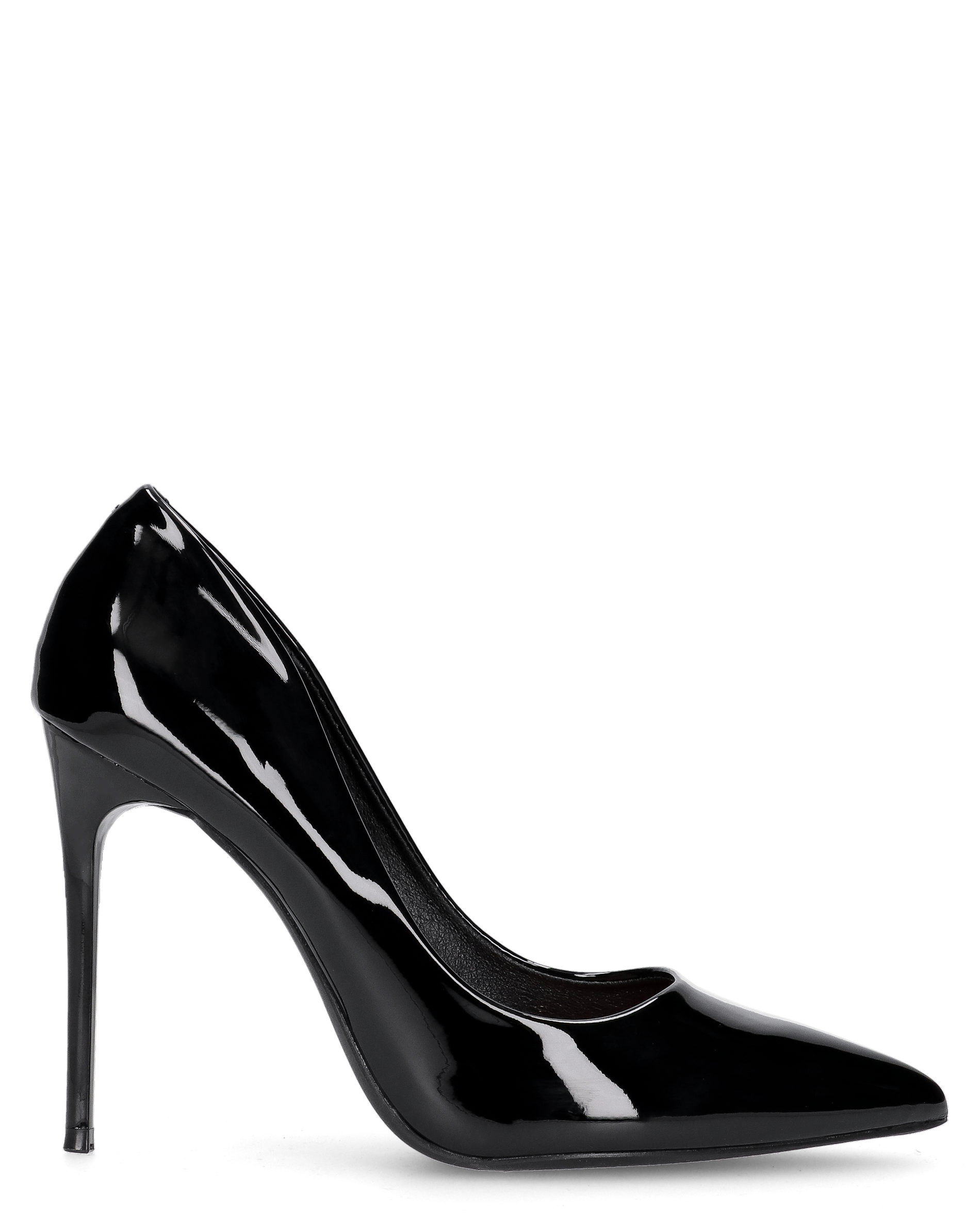 ZAIG - décolleté in glassy nero con tacco a spillo