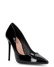 ZAIG - décolleté in glassy nero con tacco a spillo