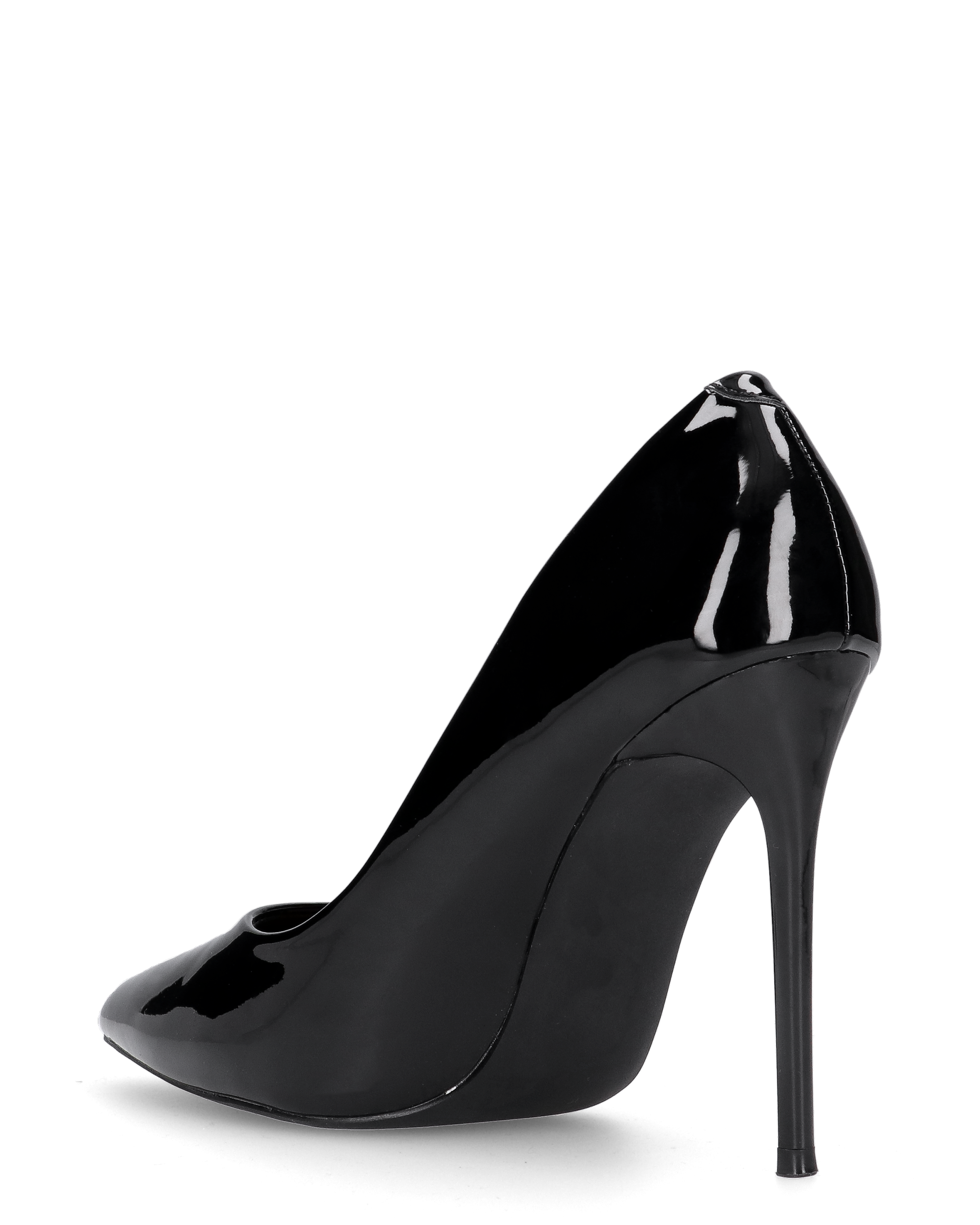 ZAIG - décolleté in glassy nero con tacco a spillo