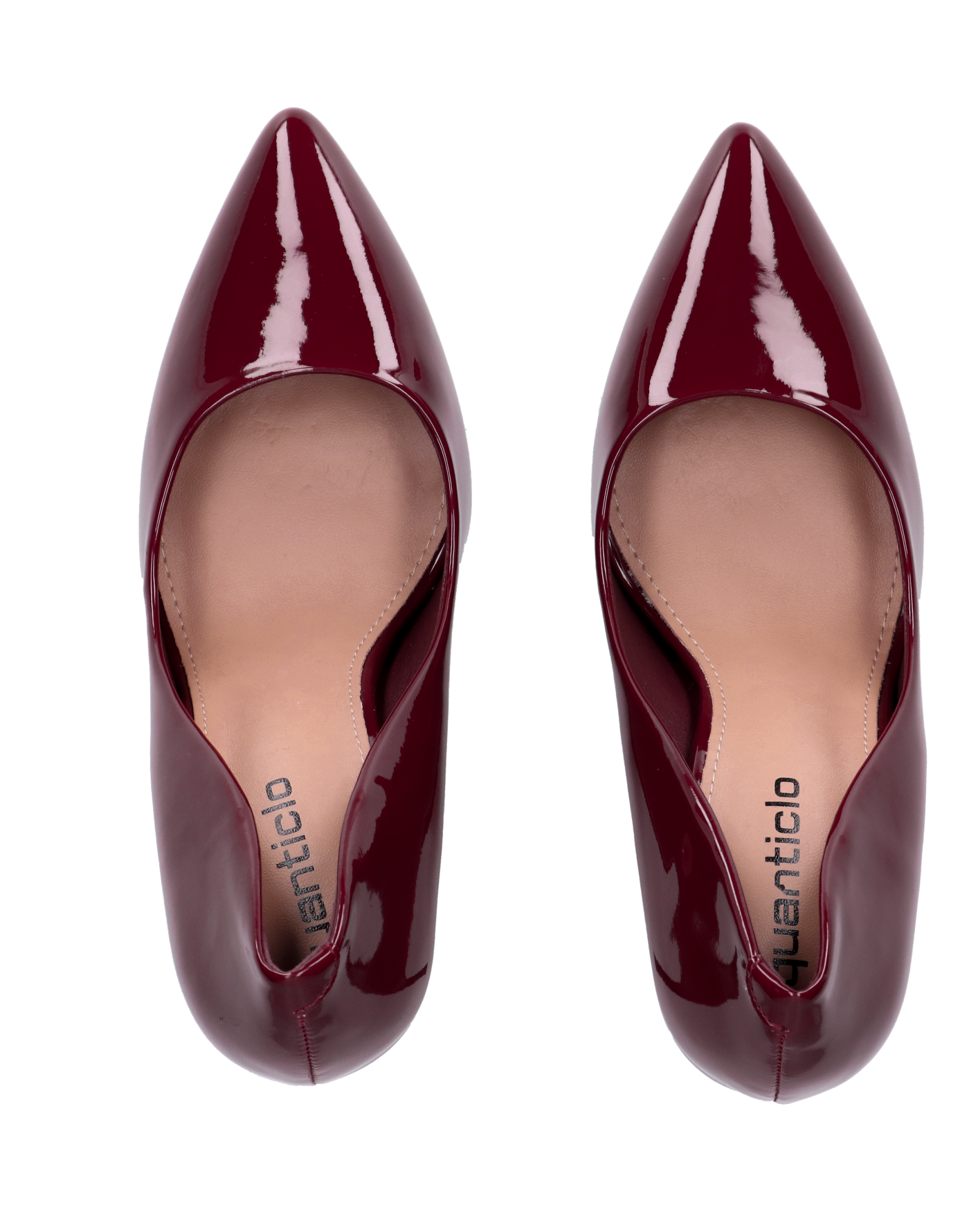 ZAIG - décolleté in glassy bordeaux con tacco a spillo
