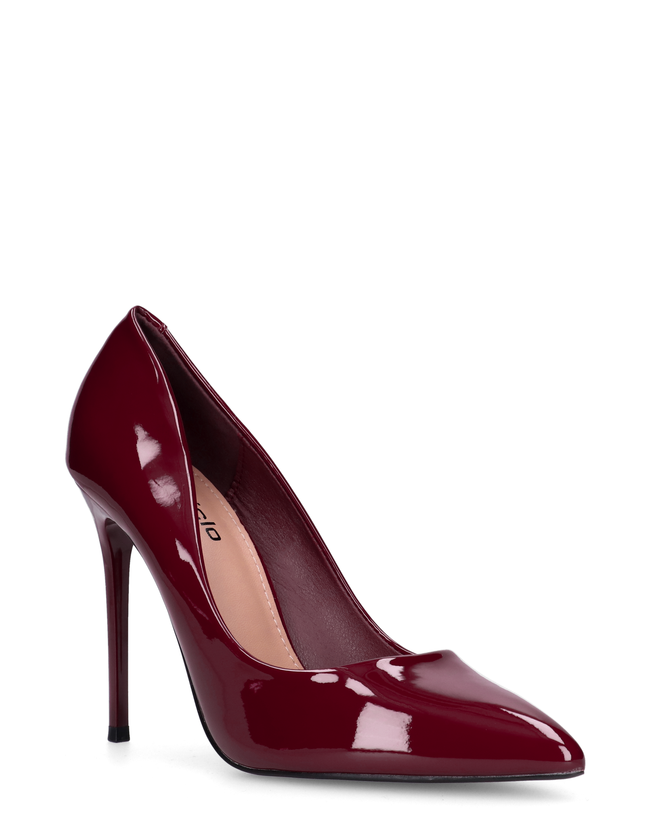 ZAIG - décolleté in glassy bordeaux con tacco a spillo