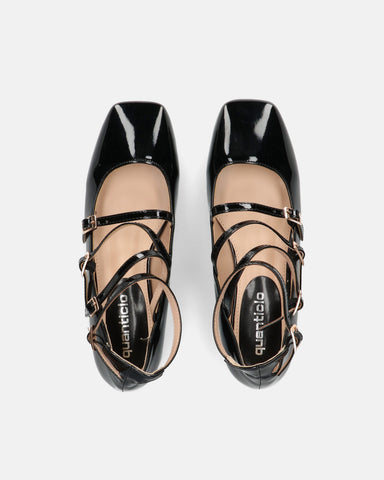 ZAWE - sandali in glassy nero con cinturini