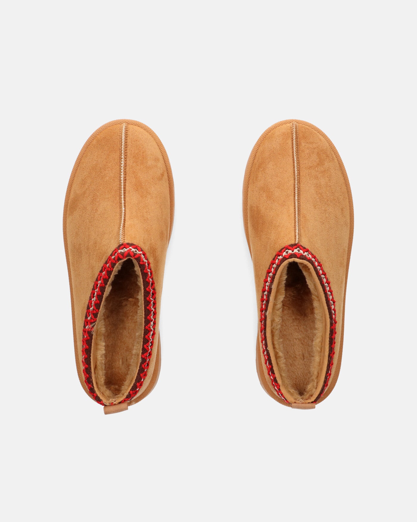 ZELDA - pantolofe platform in camoscio marrone