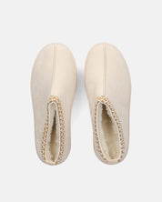 ZELDA - pantolofe platform in camoscio beige chiaro