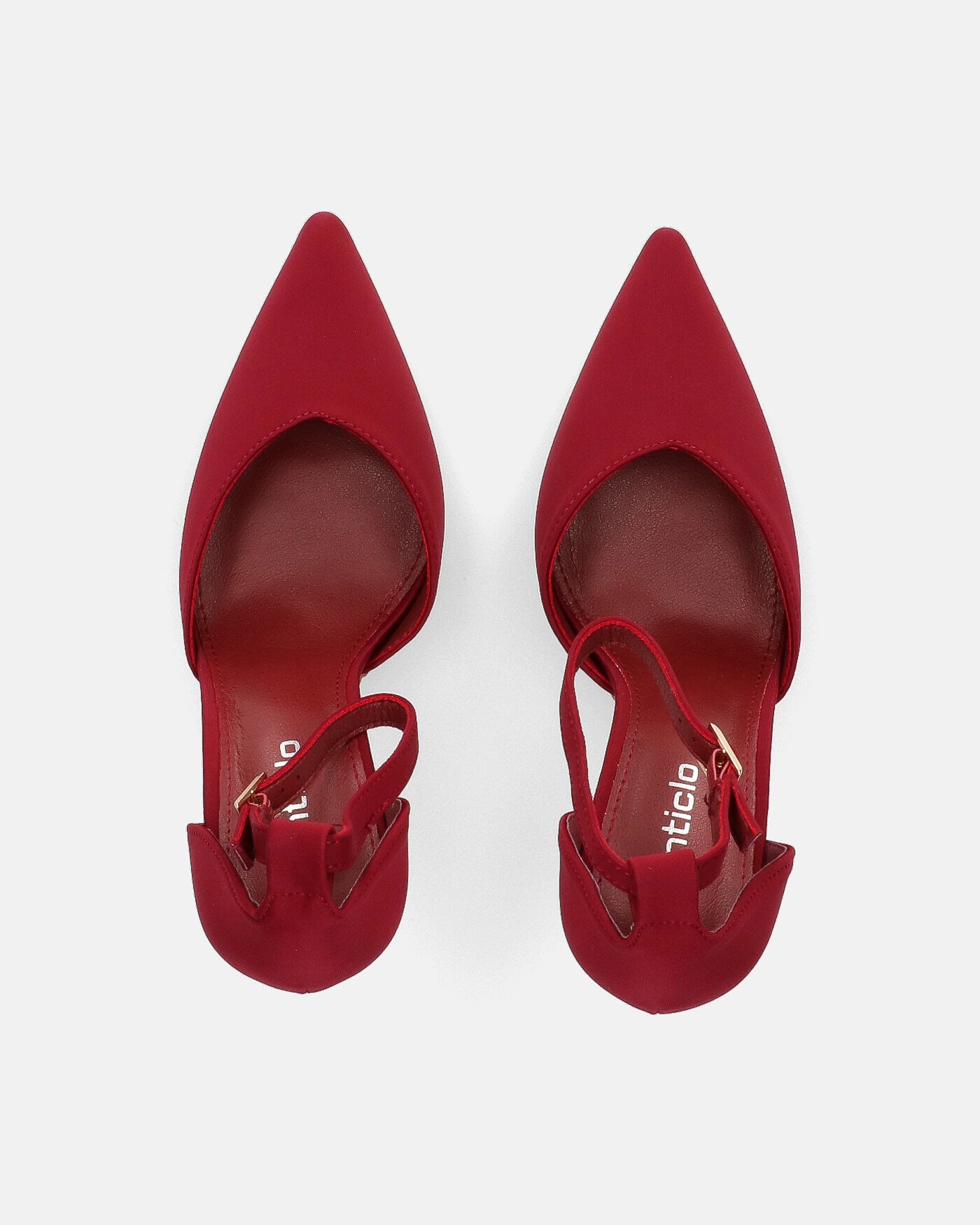 ZINA - decolette con tacco alto e cinturino bordeaux