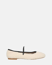 ALISSA - ballerine beige chiaro effetto peluche con suola beige