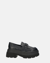 BESSIE - scarpe nere platform con decorazione