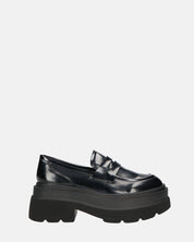 BICE - scarpe basse mocassini platform neri