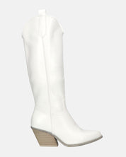 LIANA - camperos con tacco in ecopelle bianco