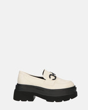 BESSIE - scarpe bianche platform con decorazione