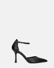 MEENA - decolette nero con cinturino e soletta nera
