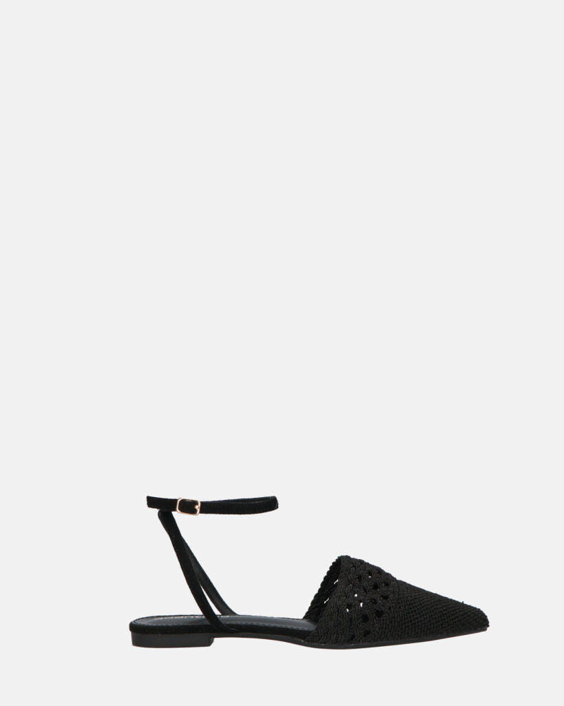 SWAMI - sandali bassi neri con decorazione