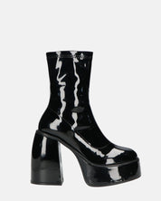 MYA - stivaletti platform con tacco alto in glassy nero