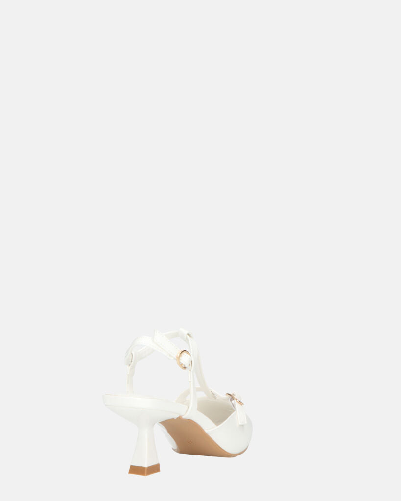 RASHIDA - decolette con tacco basso bianco