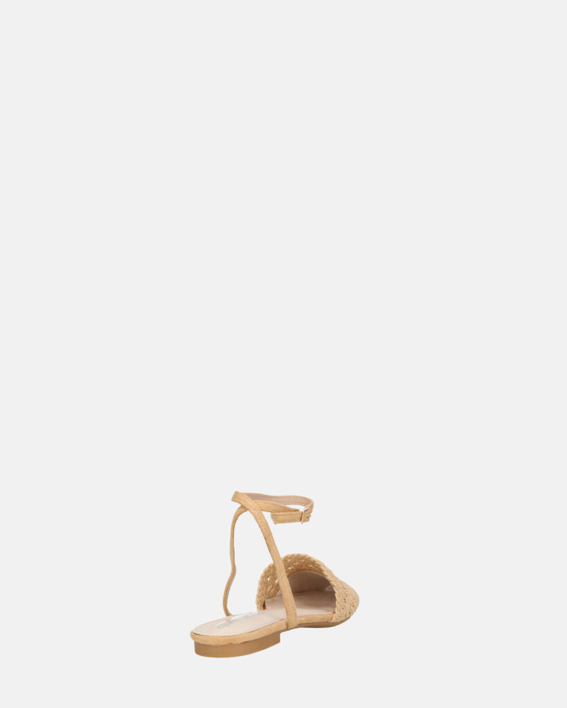 SWAMI - sandali bassi beige con decorazione