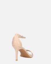 ONA - sandali con tacco a spillo in ecopelle beige con cinturino
